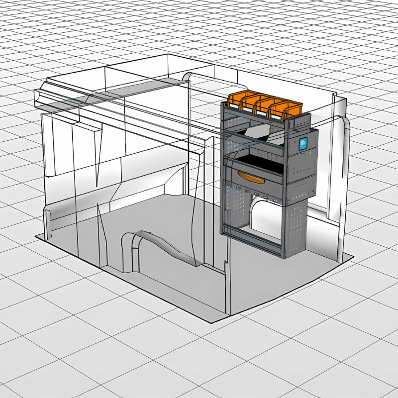 Module Fiat Scudo | L1 - Lades - Rechts schuinaanzicht.
