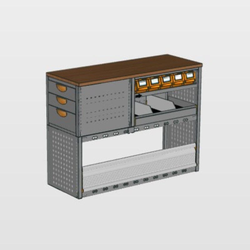 Werkbankmodule met turned module