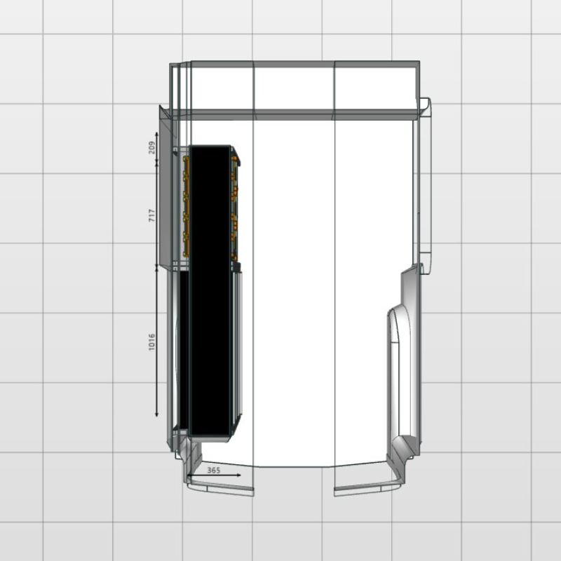 Module Toyota ProAce | L2 - Basis - Links bovenaanzicht.