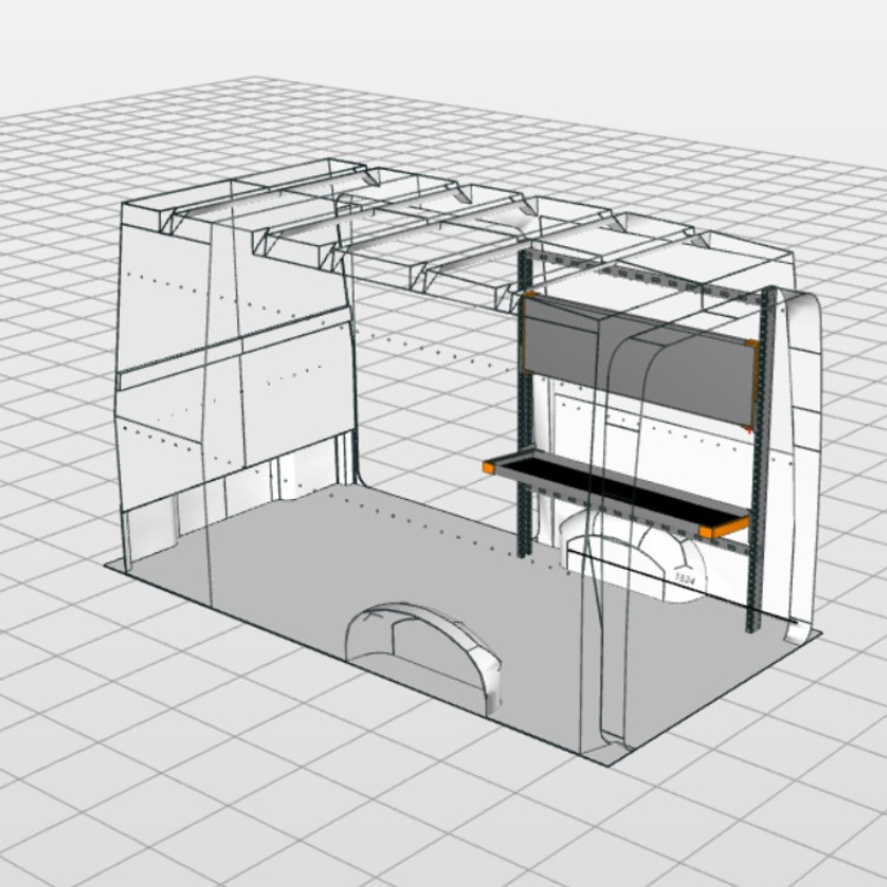Postpakketrek Volkswagen Crafter | H3 rechts