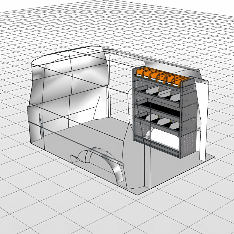 Module Renault Trafic | L1 - Basis - Rechts schuinaanzicht.
