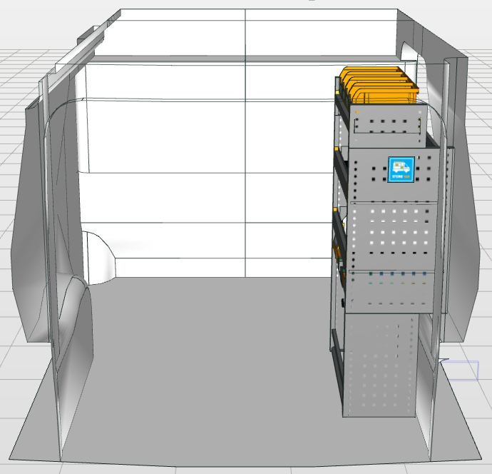 Module Toyota ProAce Worker | L1 - Koffers - Rechts achteraanzicht.