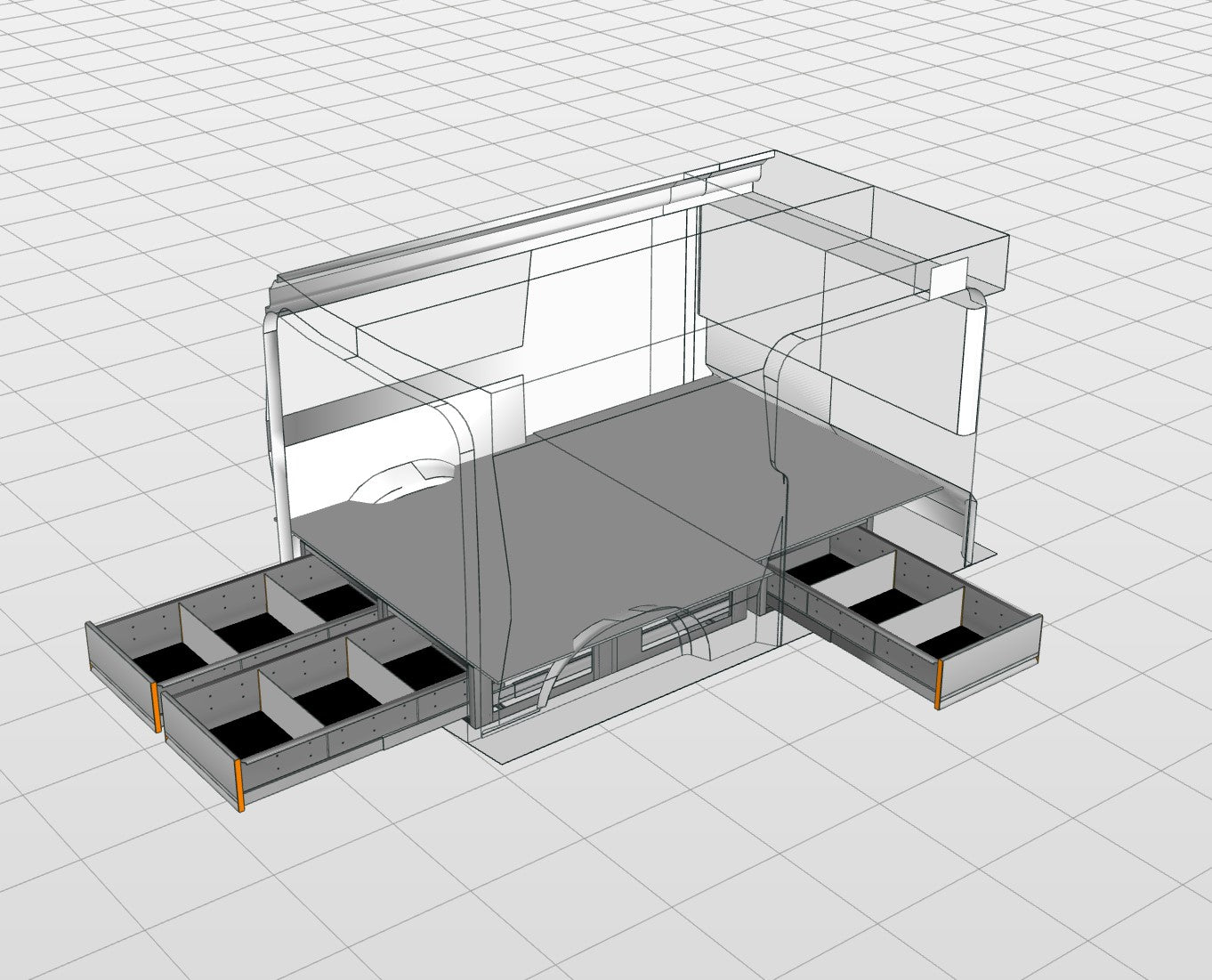 Vloerlade-module compleet medium