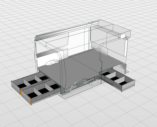 Vloerlade-module compleet medium