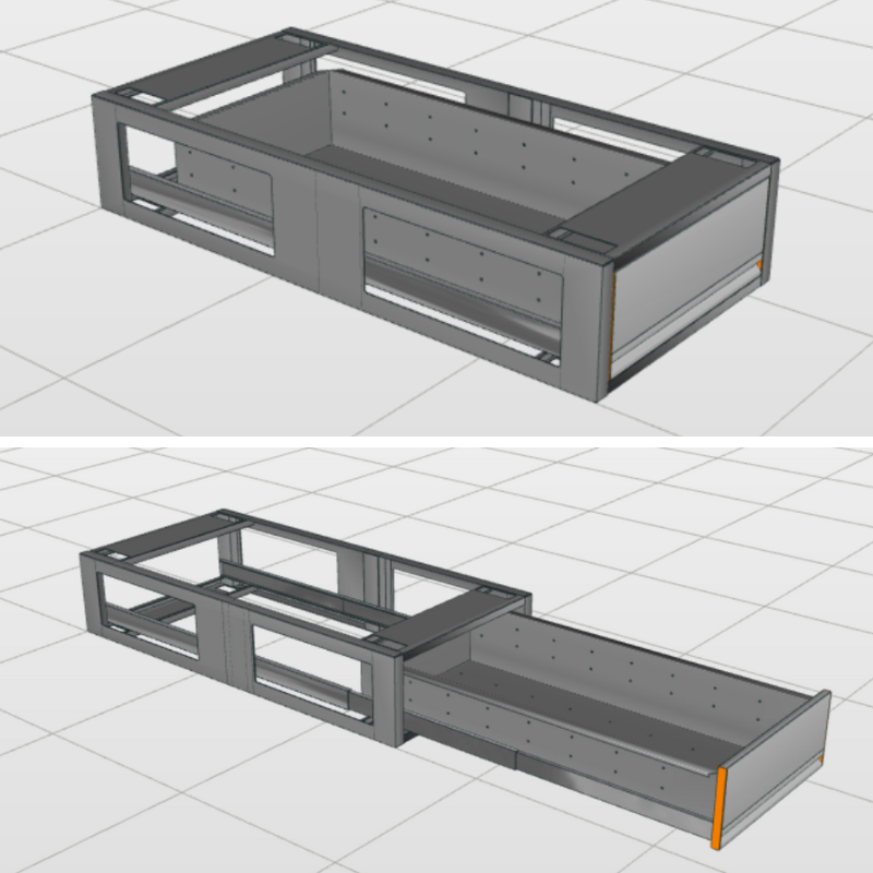 Aluminium Vloerlade Lang (580x1.242mm)