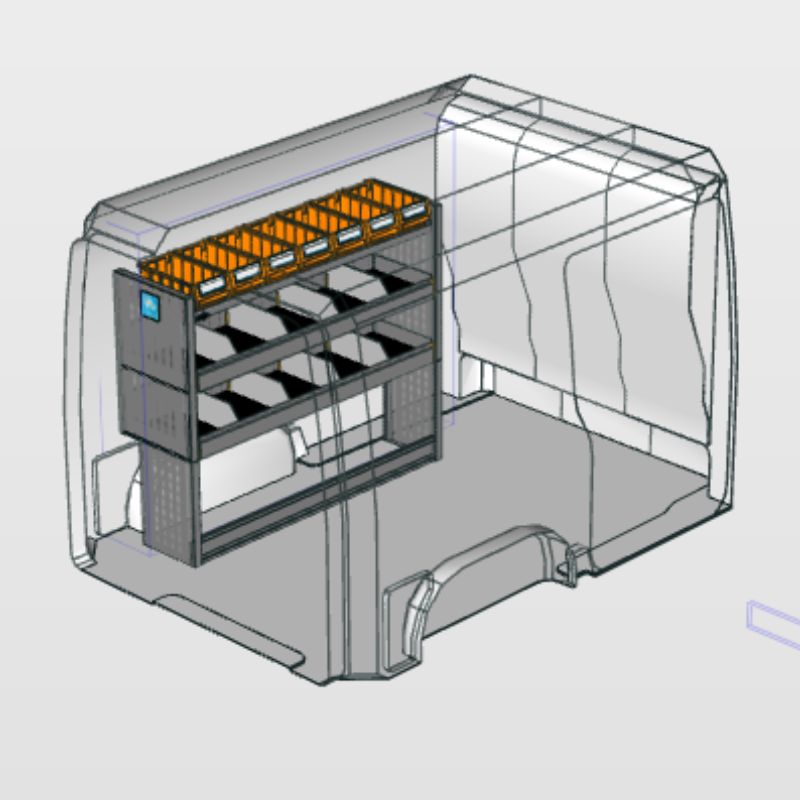 Module Nissan NV200 | L1H1 - Basis- Links bedrijfswageninrichting.