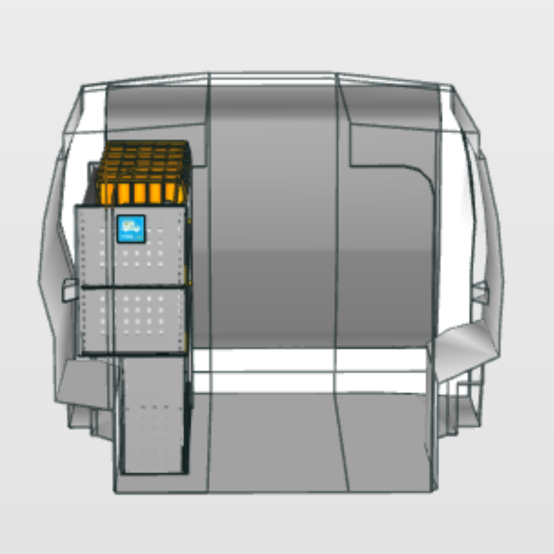 Module Peugeot Bipper | L1H1 - Basis - Links achteraanzicht.'