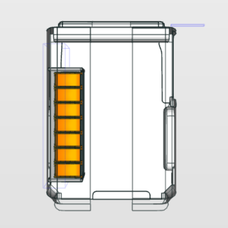 Module Nissan NV200 | L1H1 - Basis- Links bovenaanzicht.