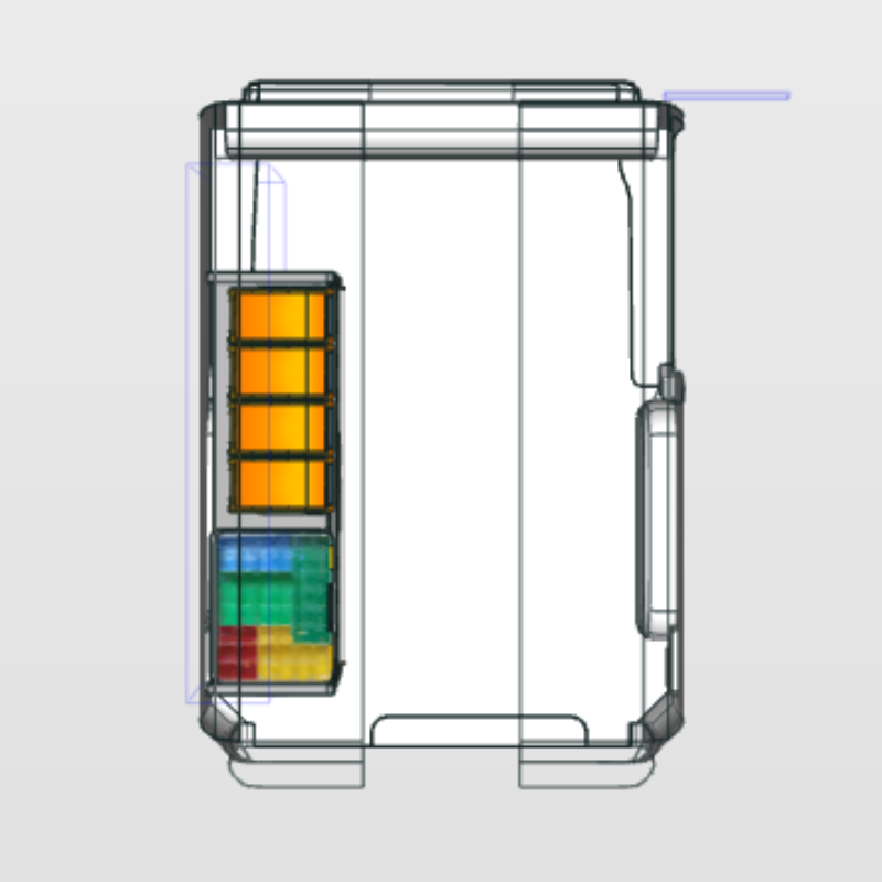 Module Nissan NV200 | L1H1 - Uitgebreid - Links bovenaanzicht.