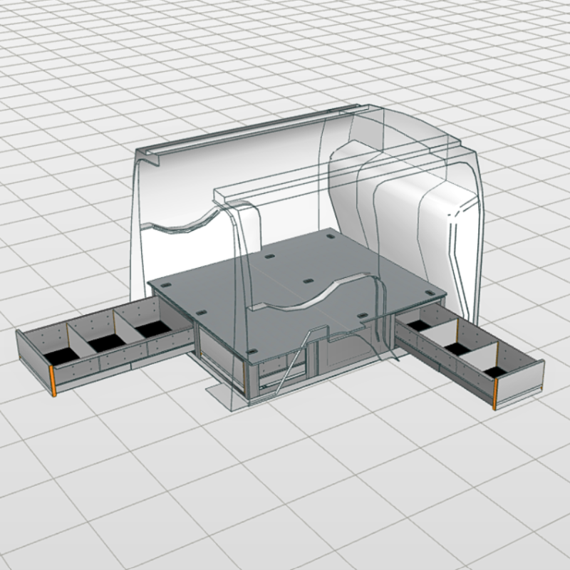Vloerlade-module compleet small