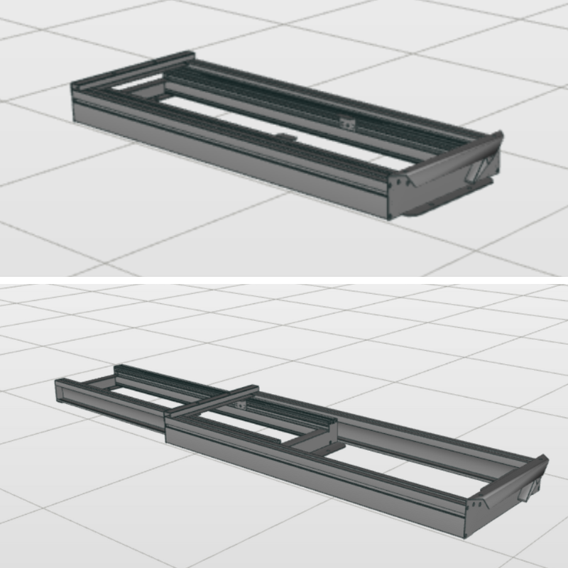 Uittrekbaar Frame Kort (1.016x365mm)