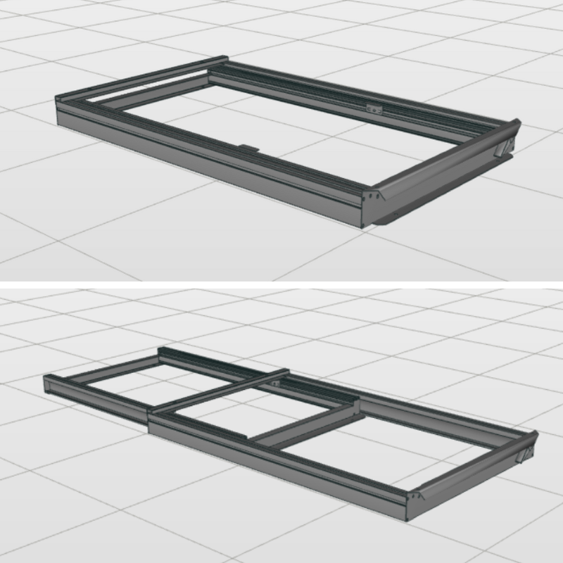 Uittrekbaar Frame Middel (1.225x730mm)