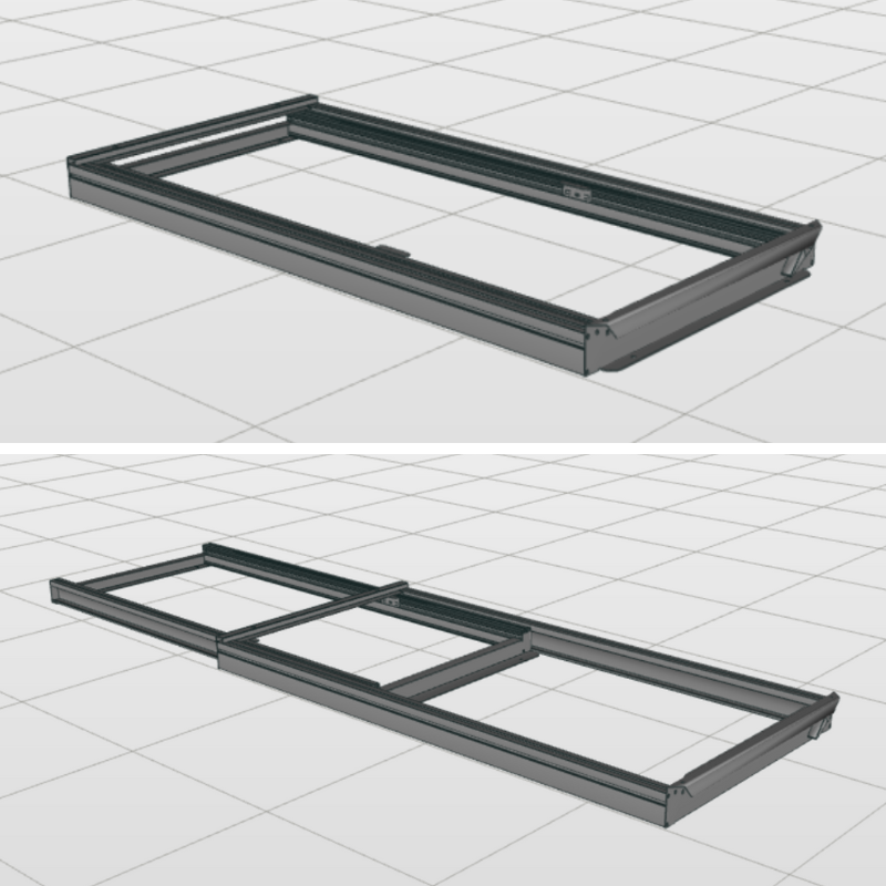 Uittrekbaar Frame Lang (1.524x730mm)